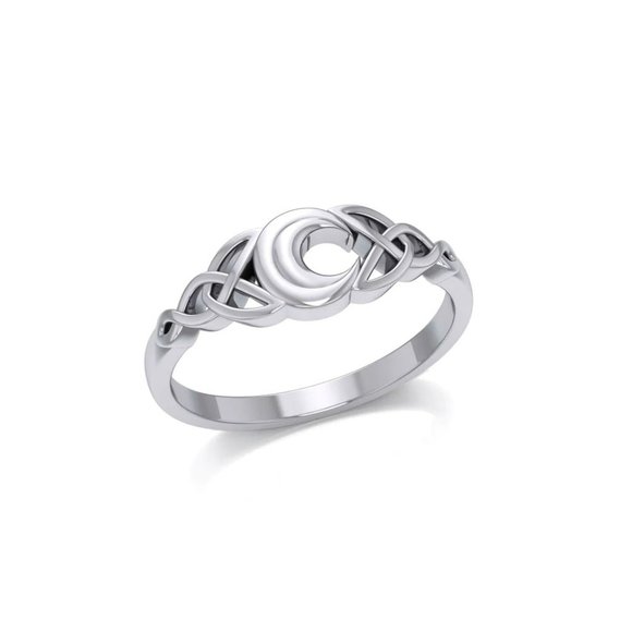 Moonlight Mysteries Sterling Silver Triquetra Pendant - Celtic Knotwork Goddess Necklace (Solid 925 Silver)